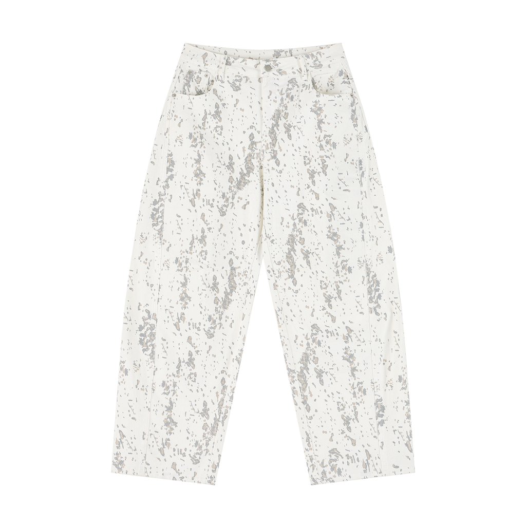 Sèna Splatter Barrel Leg Jeans